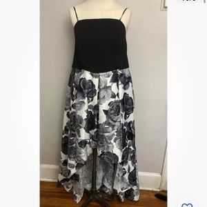 3-9 Speechless Fancy party Dress Occasion 15 Strapless Floral Black NWT